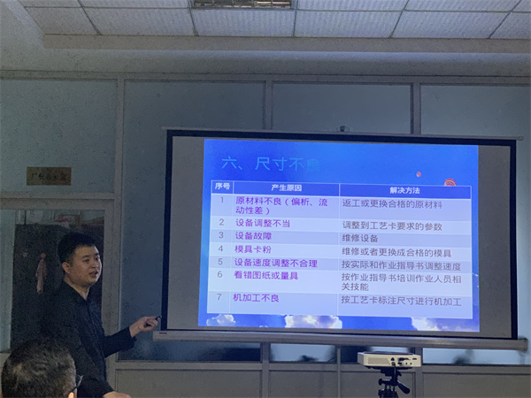 榴莲视频色版WWW.榴莲视频组织全厂员工参加产品质量问题以及工厂环境整理培训